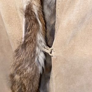 full length rabbit fur coat